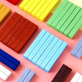 台湾雄狮色粉笔 12色24色单色粉彩棒黑板报w画画彩色粉笔热缩片上