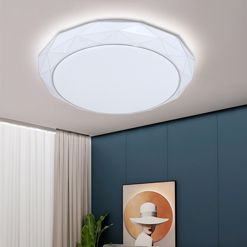 简约现代几何e吸顶灯创意钻石菱形卧室客厅房间书房变光灯具