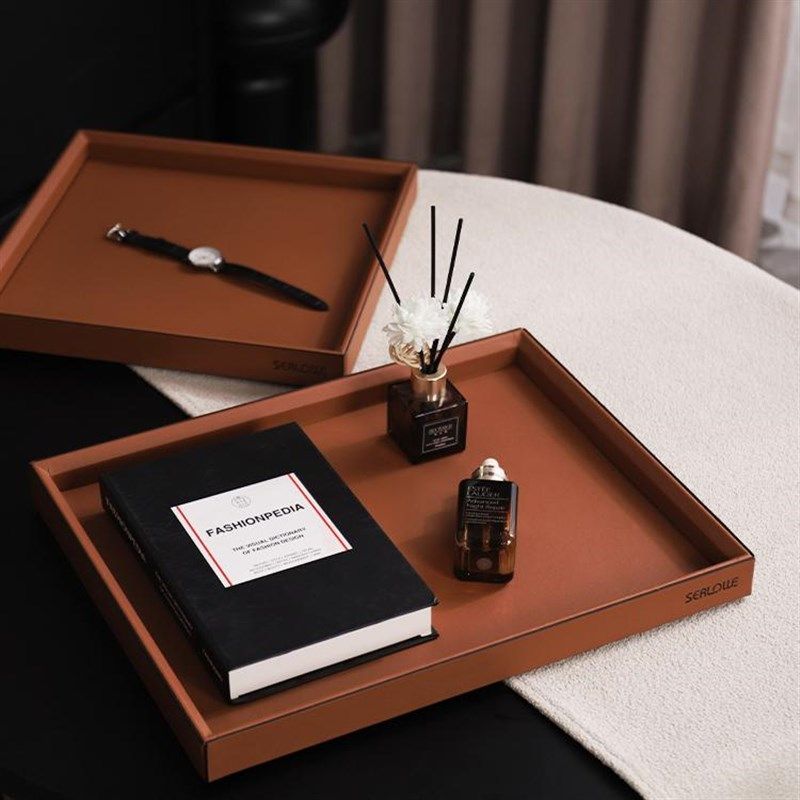 玄关钥匙首饰收纳盘高档皮质香薰托盘酒店民宿样板间置物,家居饰品,香薰托盘,淘宝优惠券,粉丝福利购,淘宝优惠卷