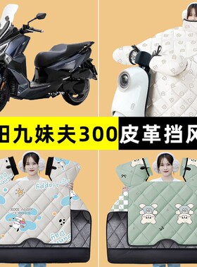 三阳九妹夫JoymaxF300踏板摩托车挡风被冬季加绒加厚改装装饰配件