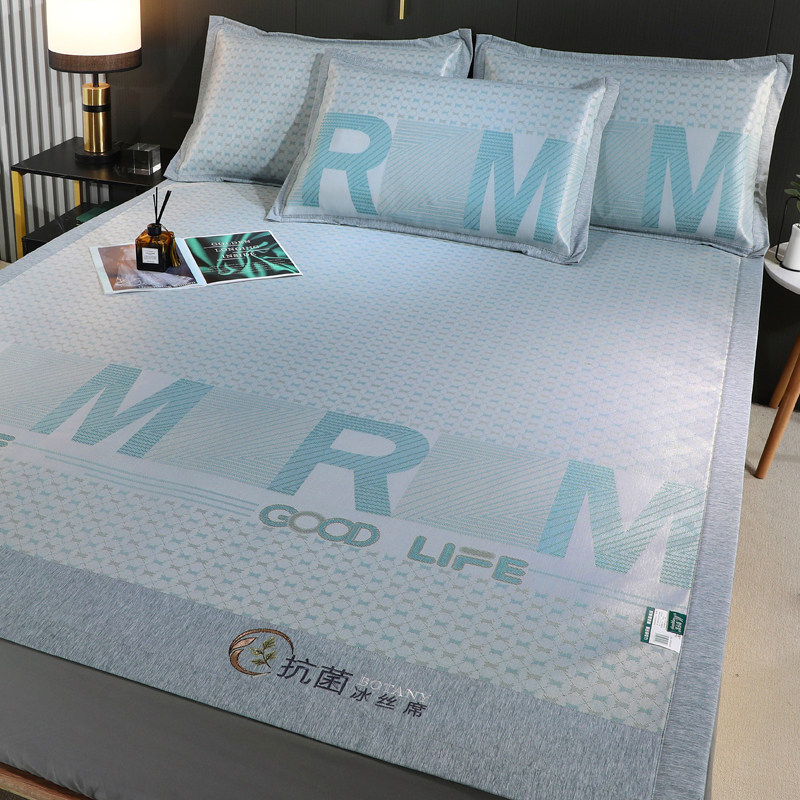 凉席冰丝凉席床笠款可水洗三件套折叠夏天藤席子家用软草席宿舍单,床上用品,冰丝席,淘宝优惠券,粉丝福利购,淘宝优惠卷