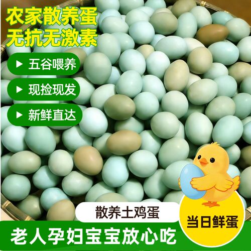 【助农】现捡绿壳蛋山林散养乌骨鸡蛋土鸡蛋月子蛋非柴鸡蛋绿皮
