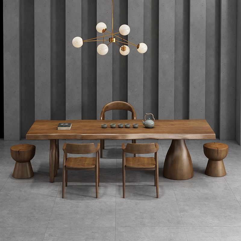 全实木茶桌椅组合简约现代大板茶台客厅家用原木茶几阳台泡茶桌子