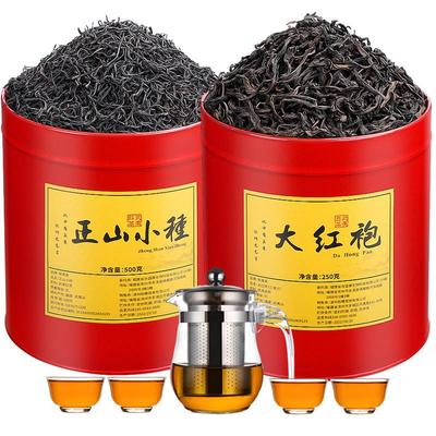 热销花香小种武夷红茶叶果香大红袍武夷岩茶浓香型罐装组合