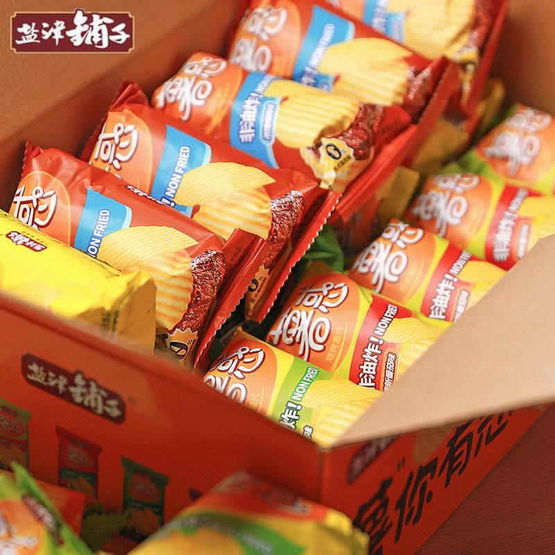 。烘烤薯片焙烤食品原味吃