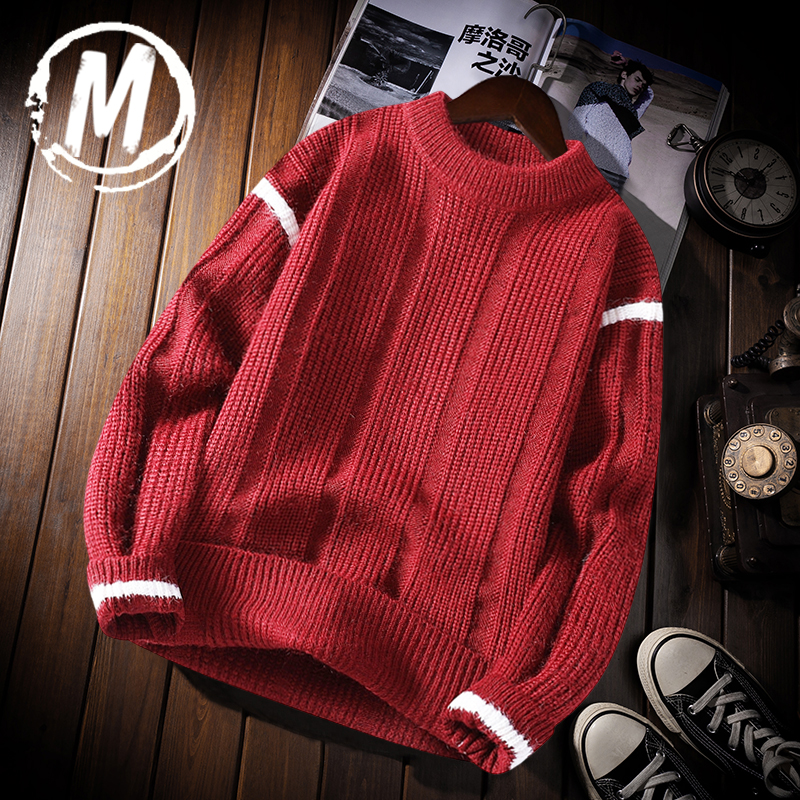 大红色毛衣男情侣针织衫