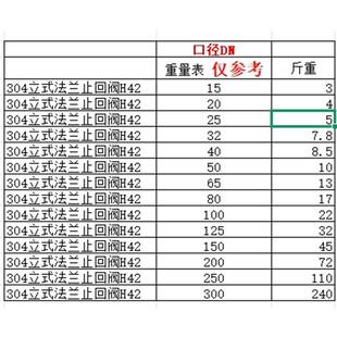 H42W-16P不锈钢立式法兰止回阀304止逆阀316逆止阀DN25 50 80 100