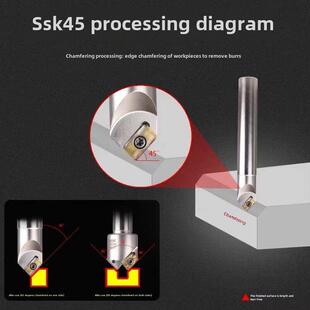 Ssk 45度倒角刀Apmt1135 1604刀片倒角刀铣刀杆废弃内孔倒角刀