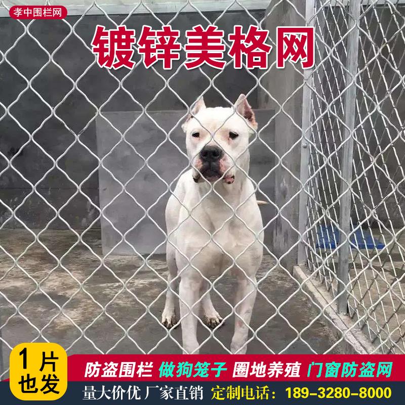 镀锌美格网阳台窗户防盗铁丝网菱形花孔狗笼围栏养殖防锈钢丝网片