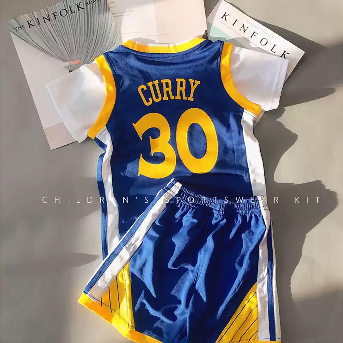库里30号球衣大人儿童短袖篮球服套装男速干运动服训练服队服定制