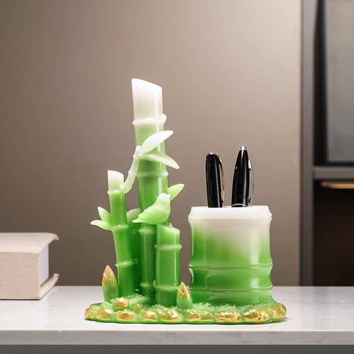 节节高升竹子笔筒摆件