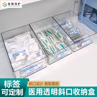 思蜀邦护医用斜口收纳盒注射器耗材医院6S管理治疗室收纳筐输液盒