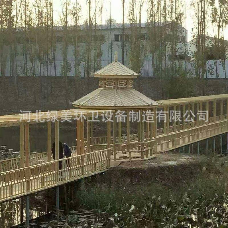 户外碳化木护栏凉亭廊架平台葡萄架园林景观木自产自销