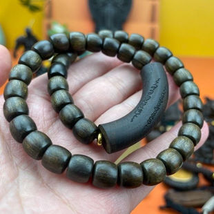 新款沉香木五条经文手串男女同款佛珠手持礼品