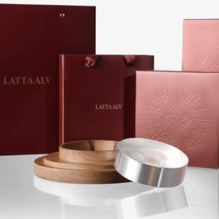 ALV品牌香薰蜡烛香氛罩专用木底座蜡烛圆形创意烛台 LATTA