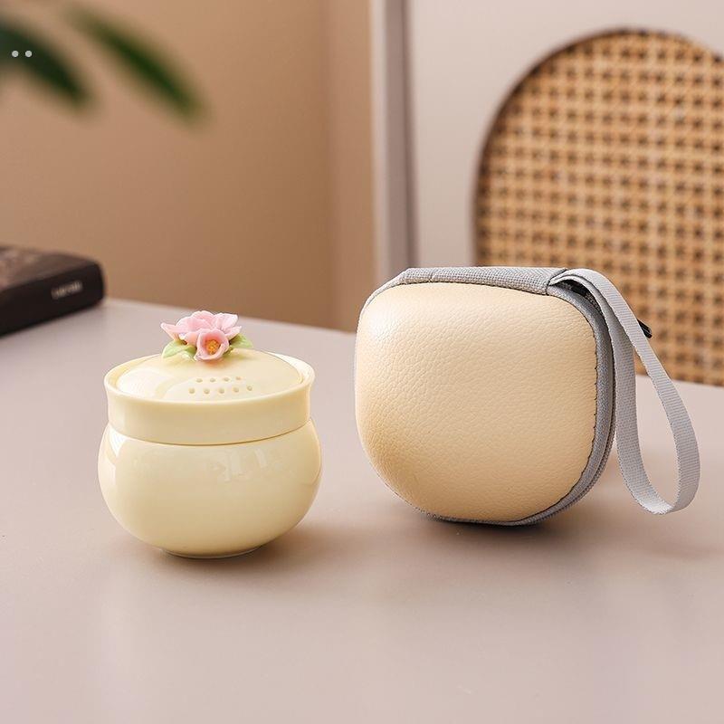 一人独饮小茶具办公室泡茶神器个人专用迷你小茶壶一人用捏花小号