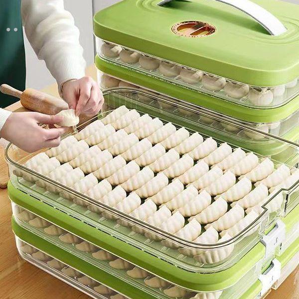 饺子盒专用冻饺子盒冰箱收纳盒家用大容量速冻混沌冷冻保鲜盒多层