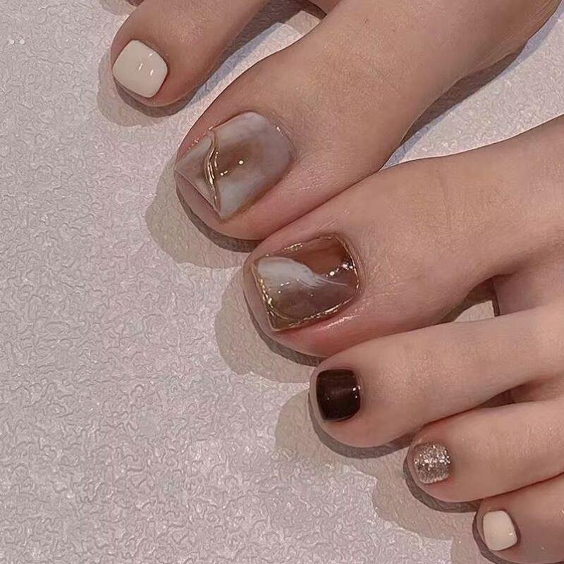 脚丫穿戴甲脚指甲贴片脚趾甲遮丑穿戴甲网红爆款脚脚趾甲穿戴式片