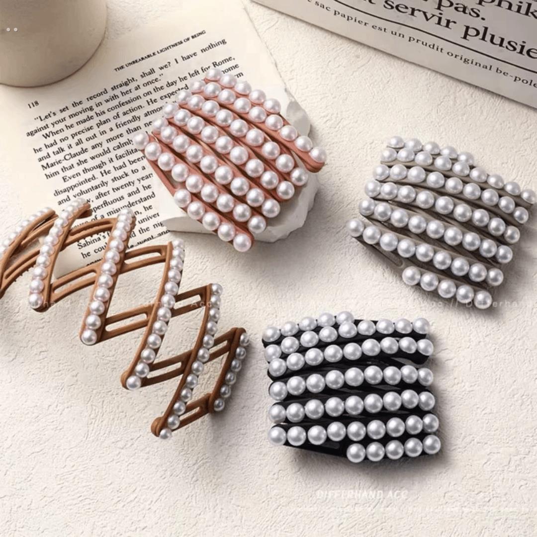 珠珠折叠发箍女2024新款洗脸头箍刘海前额碎发固定发箍百搭头饰