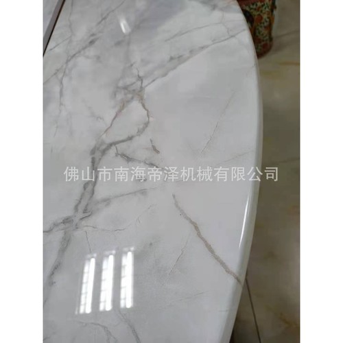 天然石餐桌UV淋涂线工艺 超晶石uv淋涂高光微晶石uv淋涂喷涂线