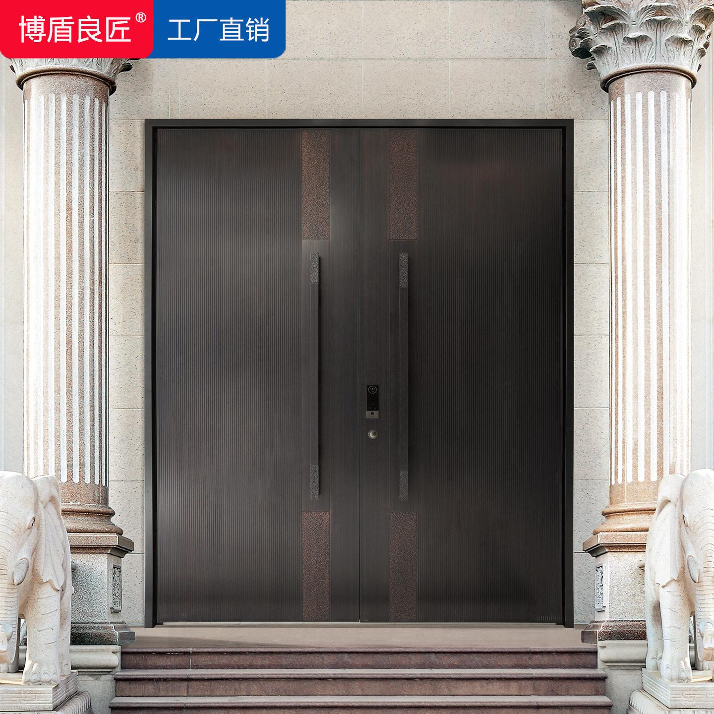 装甲门轻奢简约别墅大门进户门定制厂家直销防盗门入户