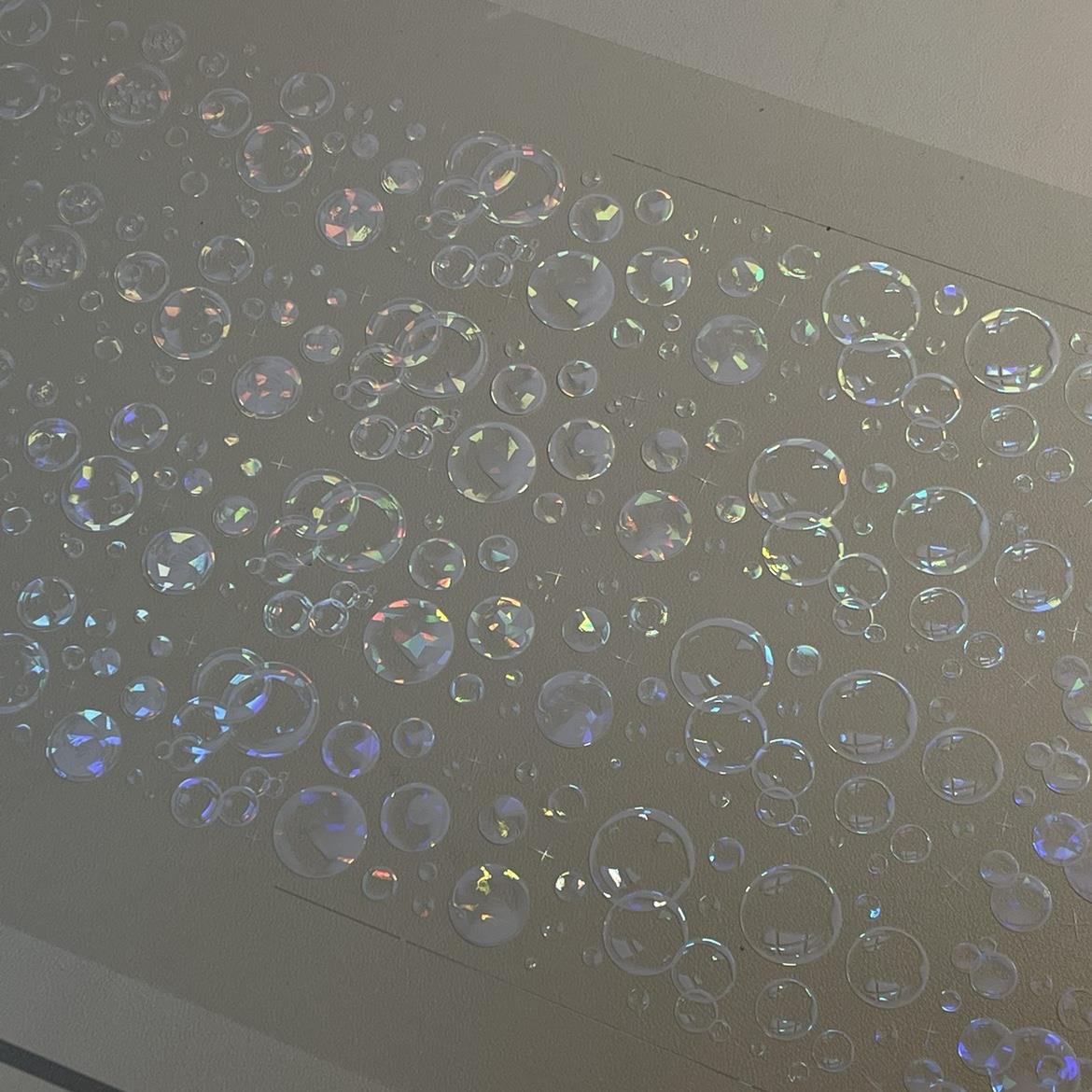 胶带分装｜Cx330｜纯白泡泡 琉璃光PET泡泡咕卡 咕万物非切膜