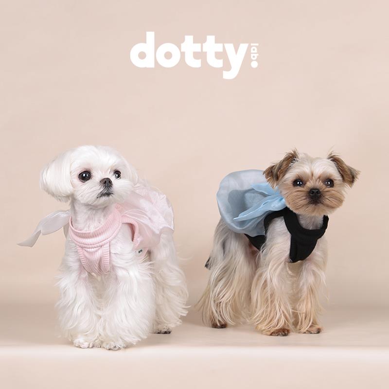 dotty lab.原创挂脖蝴蝶结泡泡背心春夏纱纱宠物狗狗服饰可爱公主
