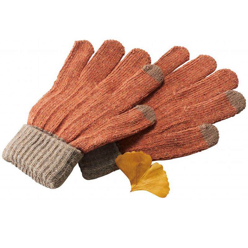 日本进口SP.SOURCE手套女冬季春秋保暖五指可触屏针织男骑行手套