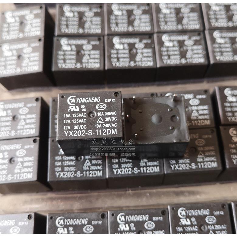 全新现货YX202-S-112DM 永能继电器 15A 12VDC一组常开4脚 电热壶