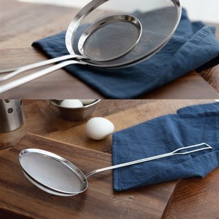 韩国产小号漏勺细密网眼不锈钢过滤网勺捞油撇油隔油汤勺子洗燕窝