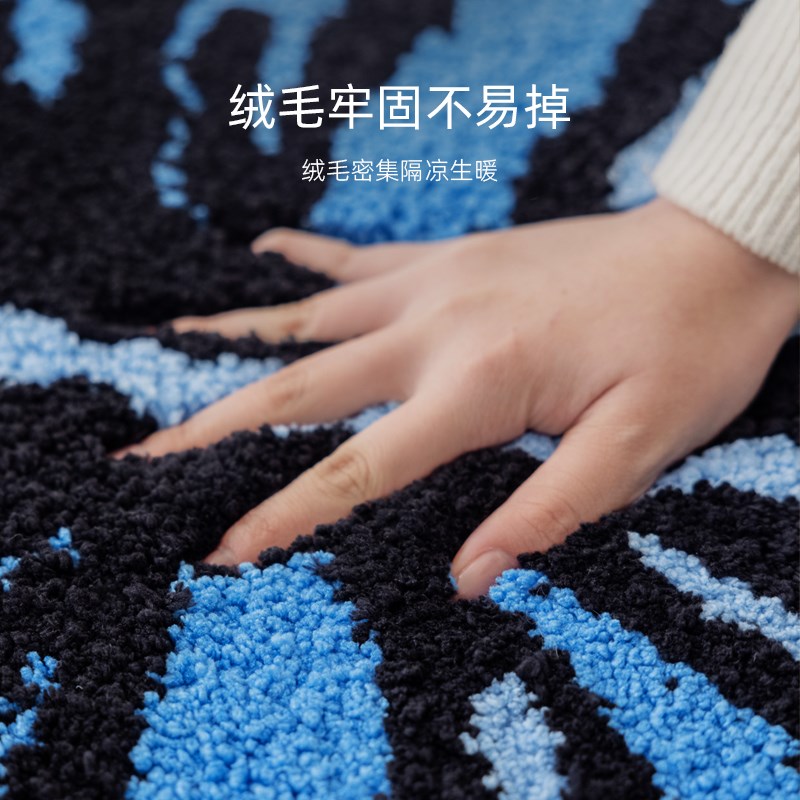 米嘉蝴蝶奶油绒床边毯客厅地毯新款卧室房间茶几毯子沙发地垫脚垫
