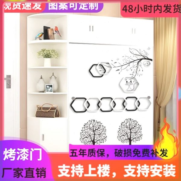 纯实木衣柜推拉门家用卧室家具现代简约大衣橱简易组装移滑门柜子