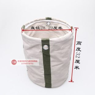 包邮 帆布筒包高空作业工具包加厚耐磨无盖包维修电工结实 白色桶包
