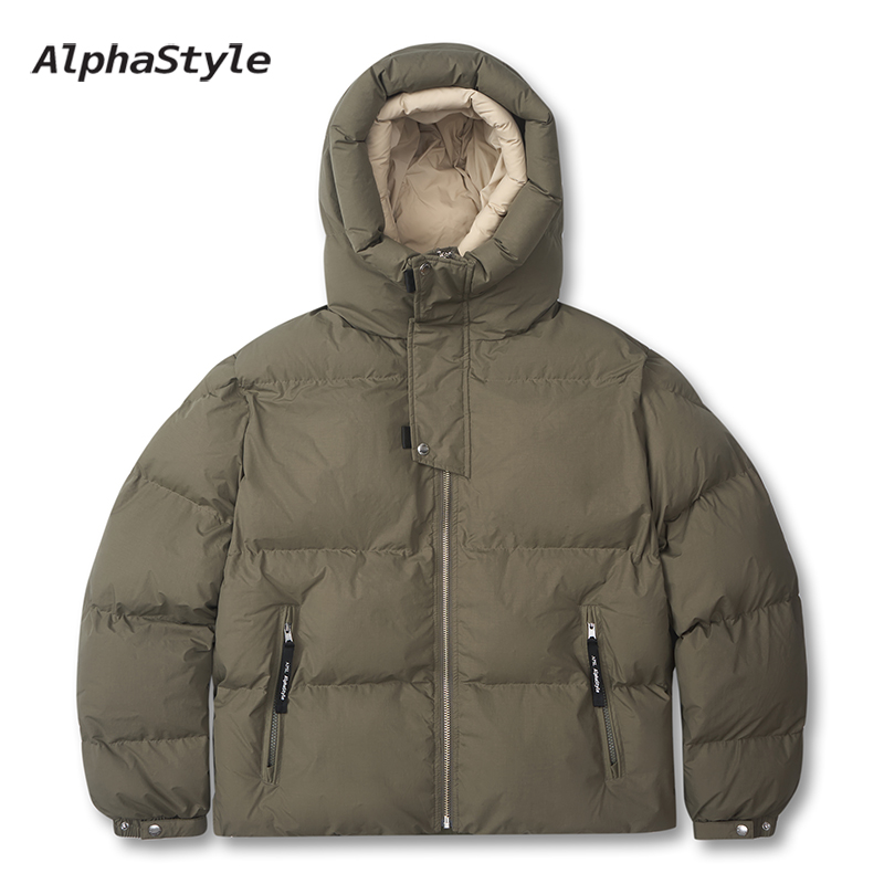 双层帽冬季厚款宽松棉服外套