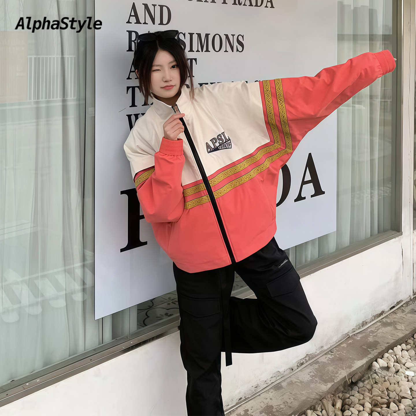 AlphaStyle秋冬蝙蝠袖男女风衣