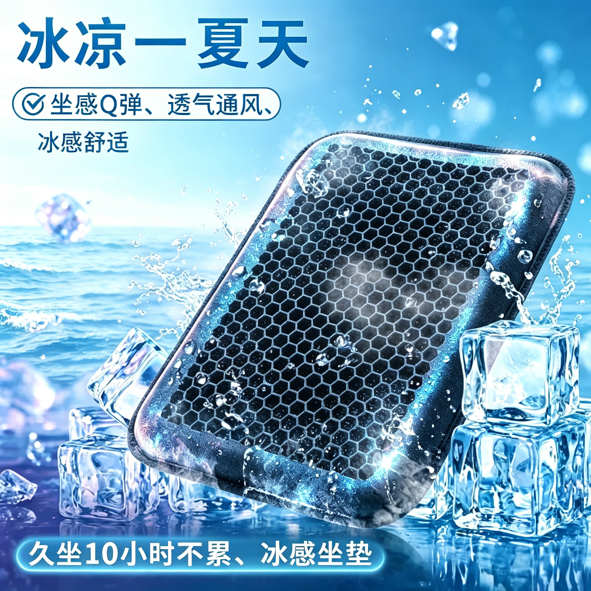 夏季蜂窝凝胶凉感冰垫久坐不累