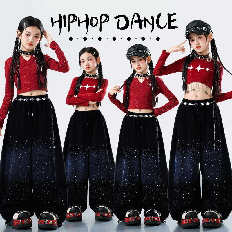 元旦女童嘻哈爵士舞走秀演出服