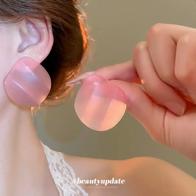 王菲春晚同款银针虾片耳钉法式时尚耳环女简约气质耳饰小众高级感