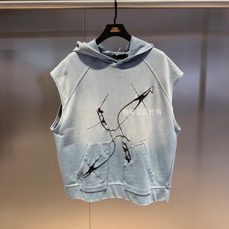 INXX专柜正品2025新款男女渐变宽松休闲连帽卫衣背心潮XXE1105057