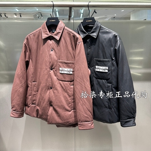 VETEMENTS维特萌专柜正品25冬款PU皮夹克羽绒服男女外套 35510003