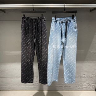 35366001 2025夏男女满印宽松休闲牛仔裤 VETEMENTS专柜正品 维特萌