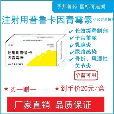 予邦兽药注射用普鲁卡因青霉素兽用猪牛羊乳房炎子宫炎犬猫骨折