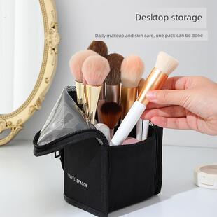 立式化妆刷袋钢笔收纳袋手提式精美时尚大容量手提式简易化妆桶刷