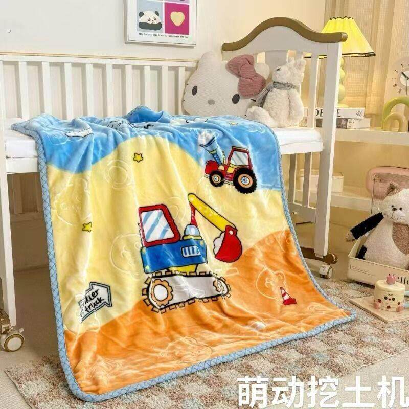 加厚儿童拉舍尔毛毯双层加厚宝宝盖毯婴儿毯幼儿园秋冬绒毯双面绒