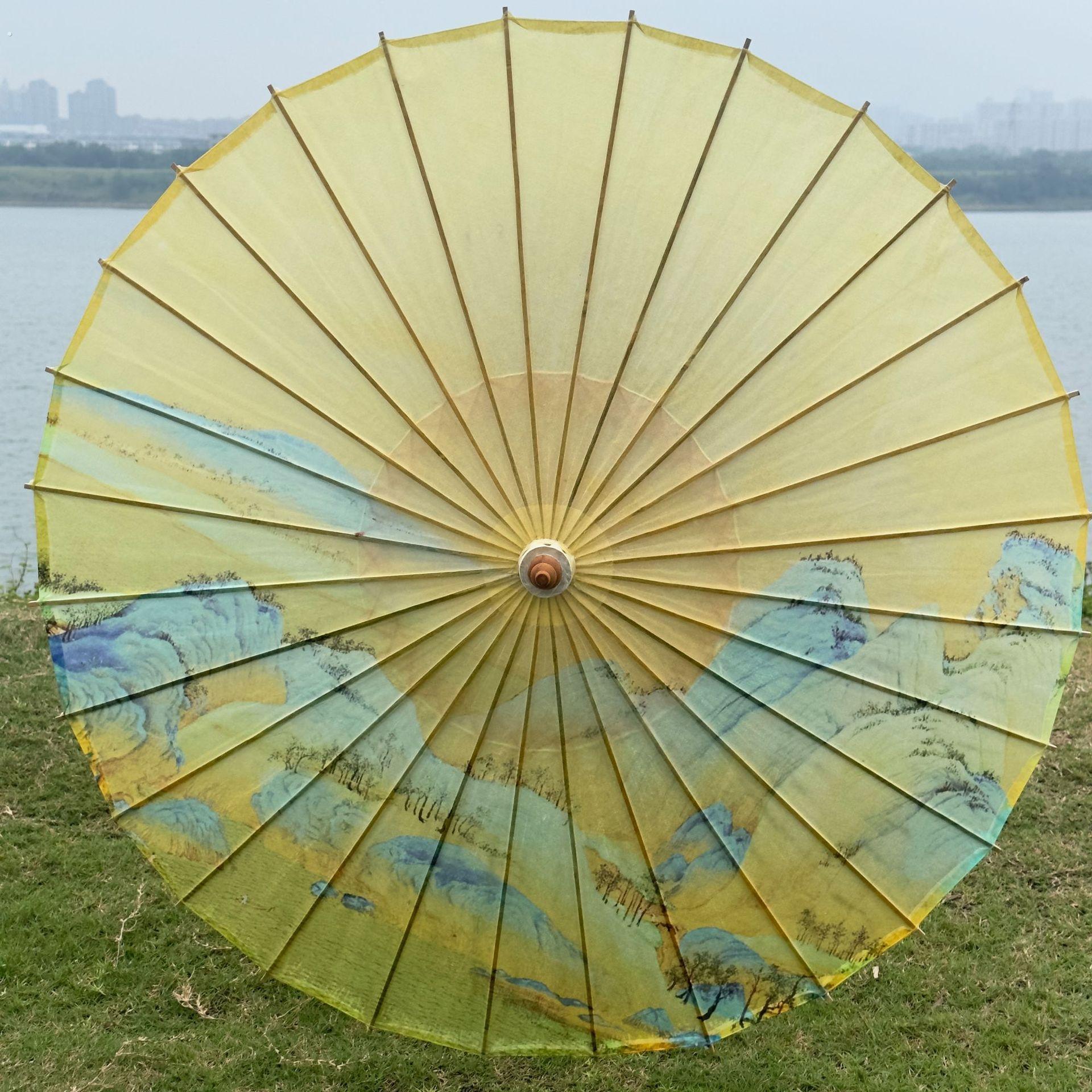 水墨竹油伞古风道具国风汉服旗袍拍照书法伞新中式装饰伞舞蹈伞
