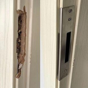 卧室门锁卡扣挡片铁片压边条扣片锁配件门框固定木门导向片单开门