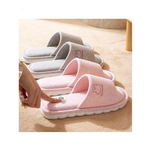 四季亚麻拖鞋女士秋冬季新款室内居家用静音居家用棉麻布拖鞋男款