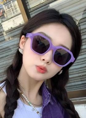 千禧风紫色y2k太阳眼镜女高级感欧美太阳眼镜2024新款夏天度假