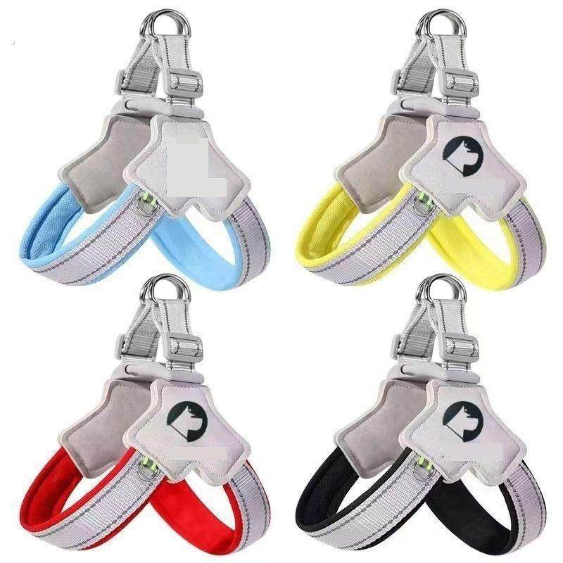 狗套头脖套夏季中型犬小型犬泰迪狗防脱防咬狗狗背心式遛狗牵引绳