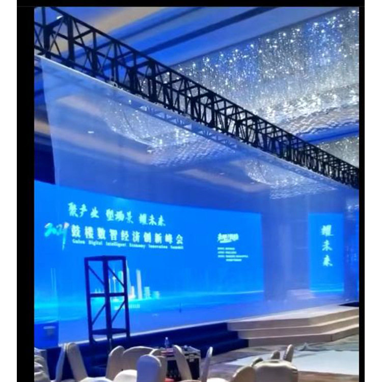 直供租赁电动全息投影纱幕 布置婚庆T台舞台升降投影纱幕
